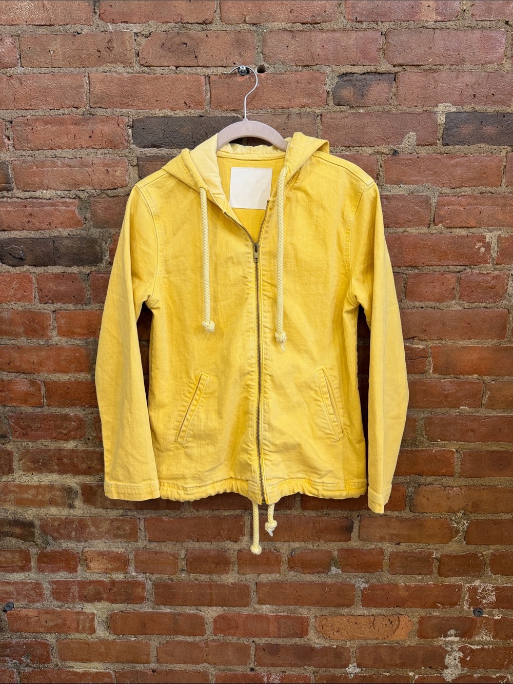 MOTHER Superior Yellow Denim Utility Jacket